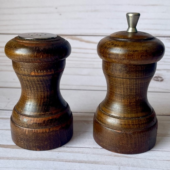 Mr. Dudley Kitchen Vintage Mr Dudley Wooden Salt Shaker And Pepper Grinder Set Poshmark